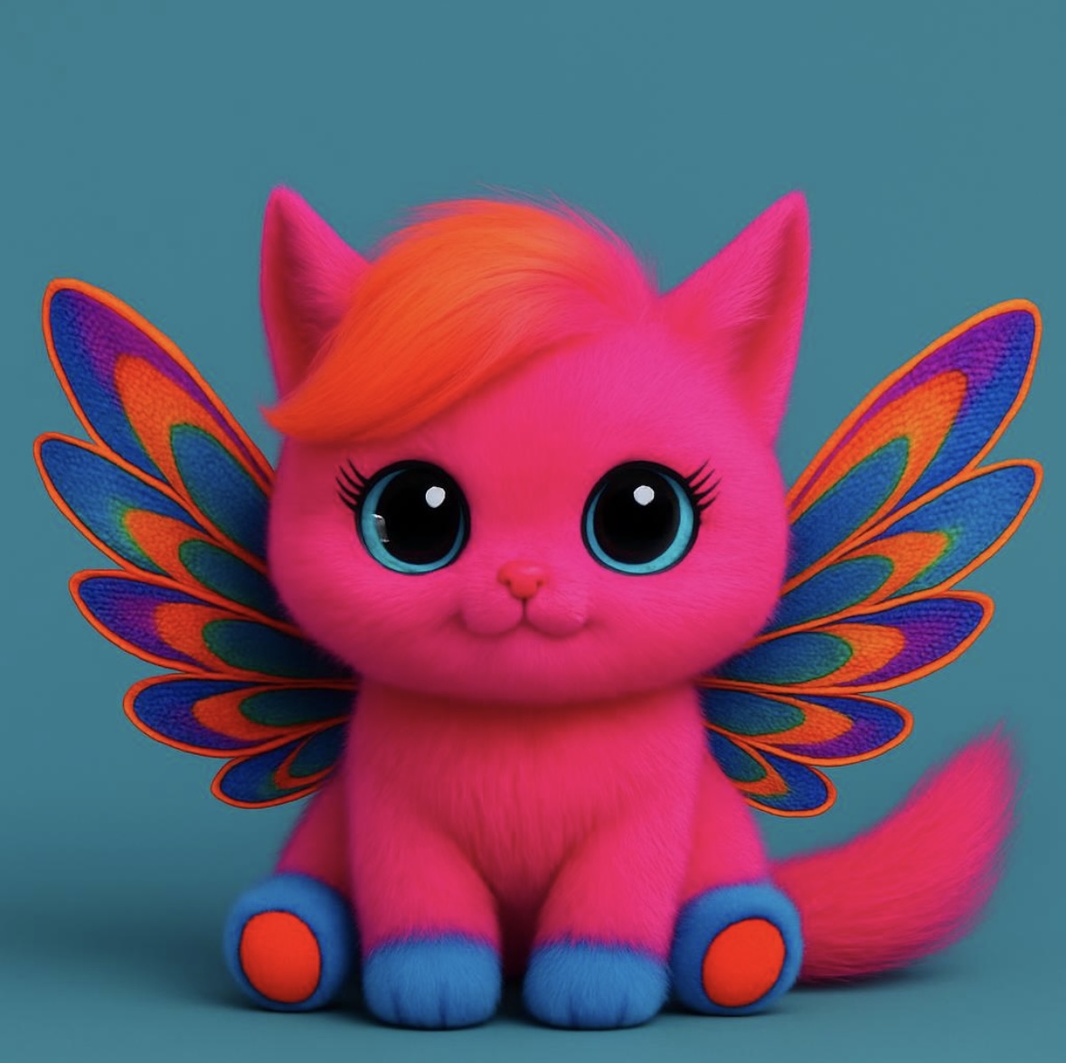 Kit — Pink Butterfly Cat plush companion for ages 7-11